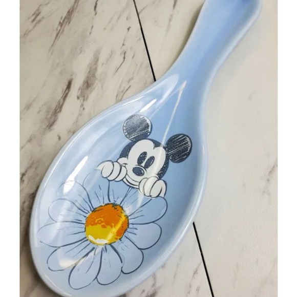 Disney Mickey Mouse Ceramic Spoon Rest * Spring Flower Design Home H109 - Picture 3 of 7